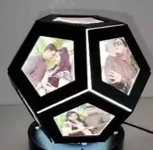 NONAGON ROTATION LAMP (WOODEN)