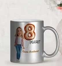 SILVER COFFEE MUG (CERAMIC)