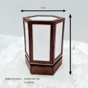 HEXAGON ROTATING LAMP (WOODEN)
