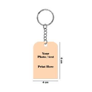 CURVE RECTANGLE KEY RING (WOODEN)